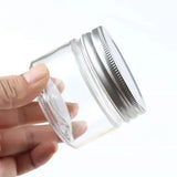 BPA-Free PET Clear Plastic Jars with Aluminum Caps for Skincare Creams Lotions 10pcs