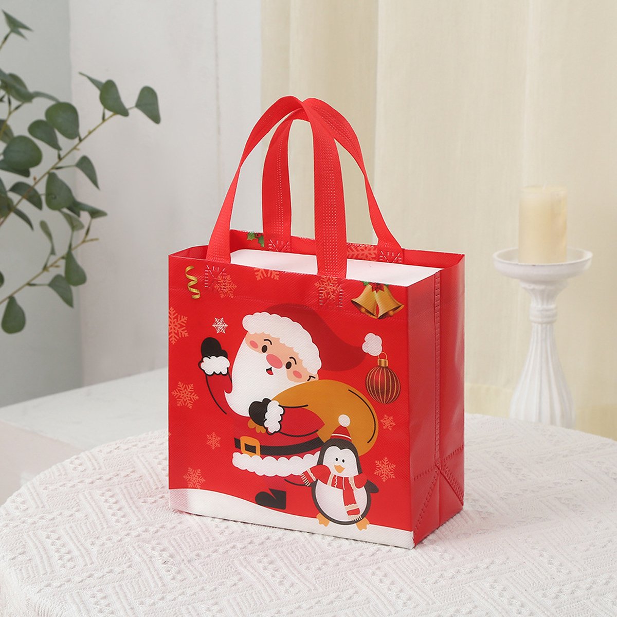 25pcs Non-Woven Birthday Gift Storage Bag Foldable Waterproof Christmas Handbag