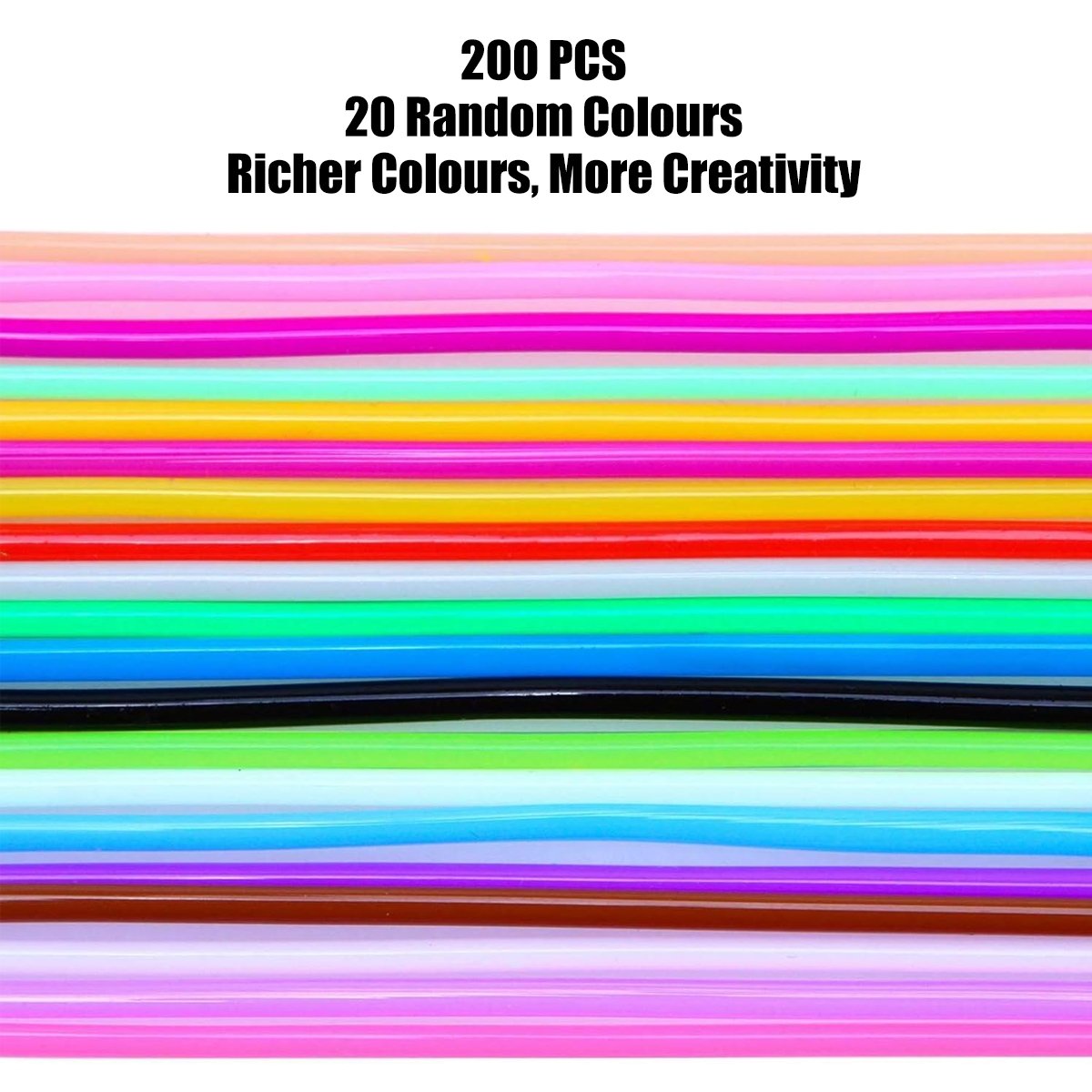 Colourful PVC Braided Rope 1M 200PCS