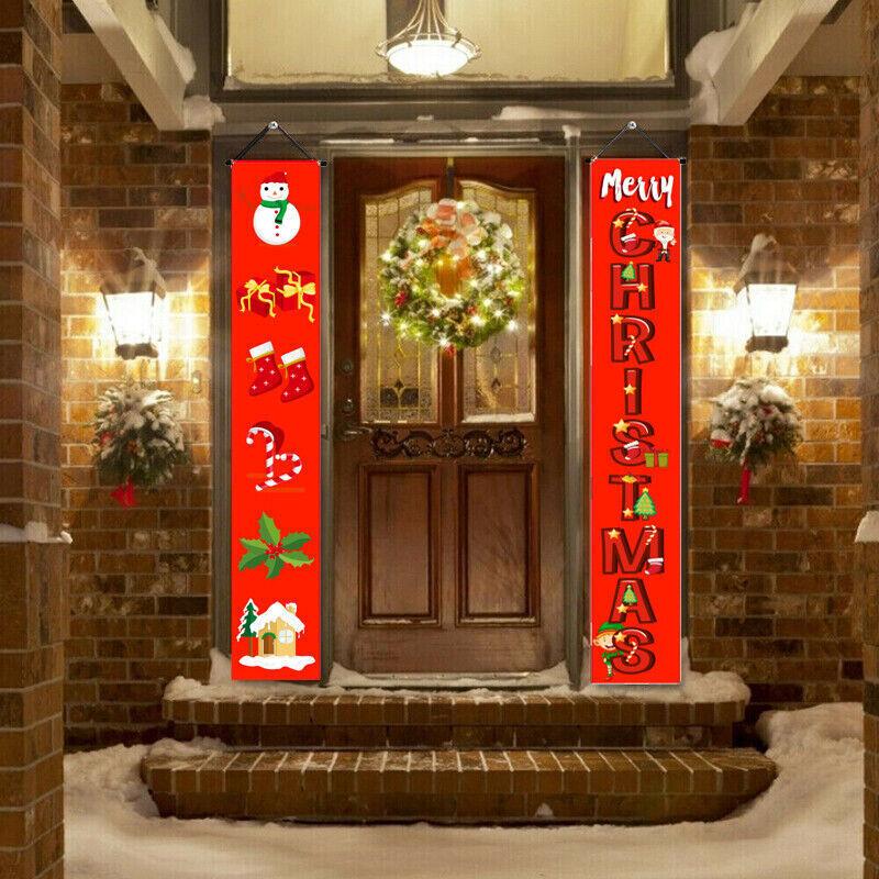 Door Banner Couplet Christmas Decoration 4Styles 1 Pair