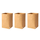 3pcs Washable Kraft Paper Storage Bag for Kitchen Desktop Refrigerator Organizer