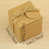 Sturdy Kraft Paper DIY Gift Boxes with Hemp Rope and Tags 50pcs