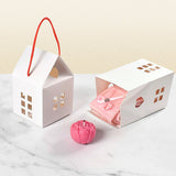 25pcs Small House Cookie Candy Box Portable Paper Gift Packing Box Party Favor