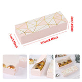 Long Strip Pastry Boxes Food-Grade Cardboard Elegant Design 25pcs