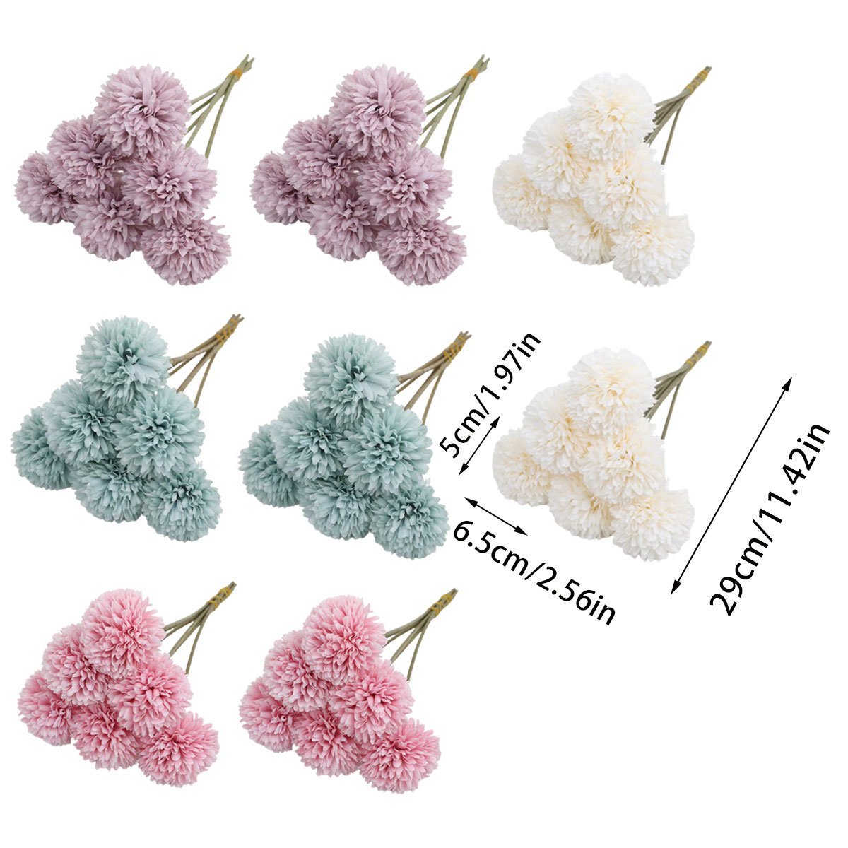 Artificial Dandelion Flowers 12PCS