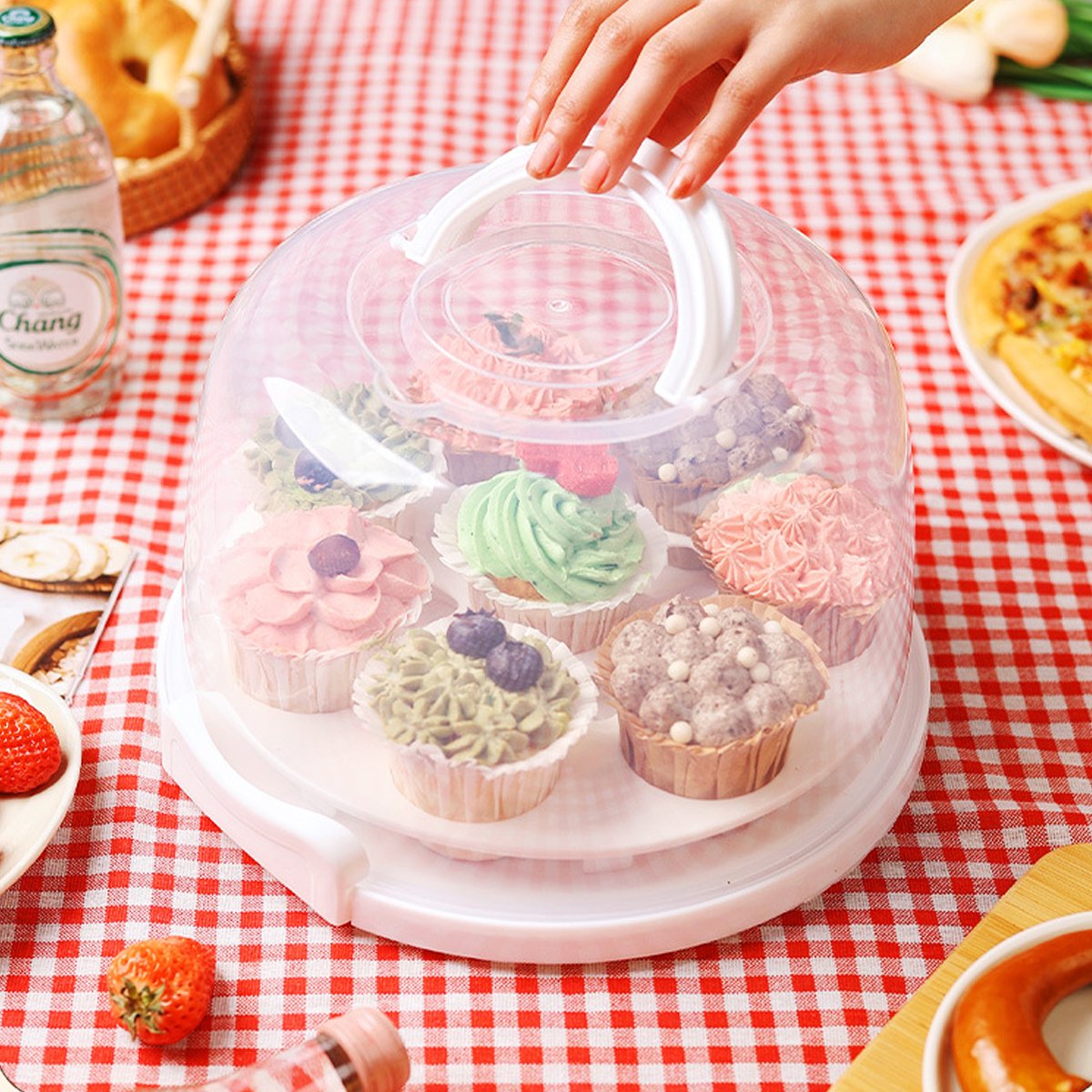 Effortlessly Transport Your Cakes with a Reusable PP Portable Cake Box