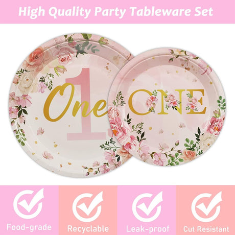 1-year-old Birthday Party Paper Plate Tableware 1Set