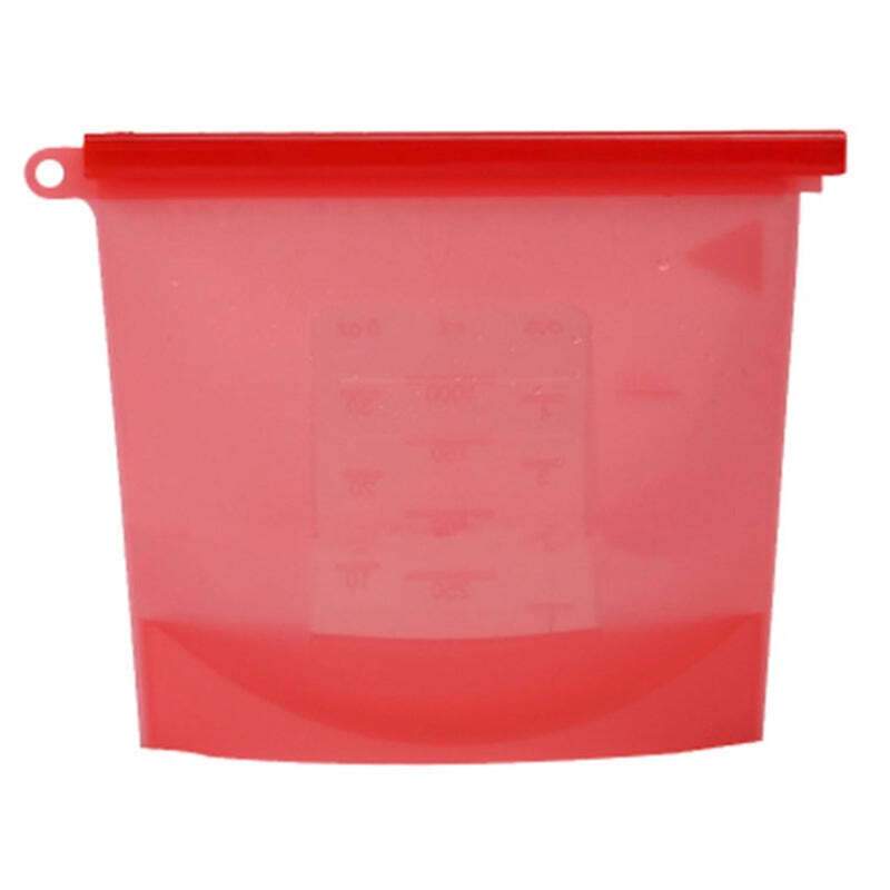 Reusable Silicone Food Storage Bags Leak proof Microwave Freezer Freshness Safe