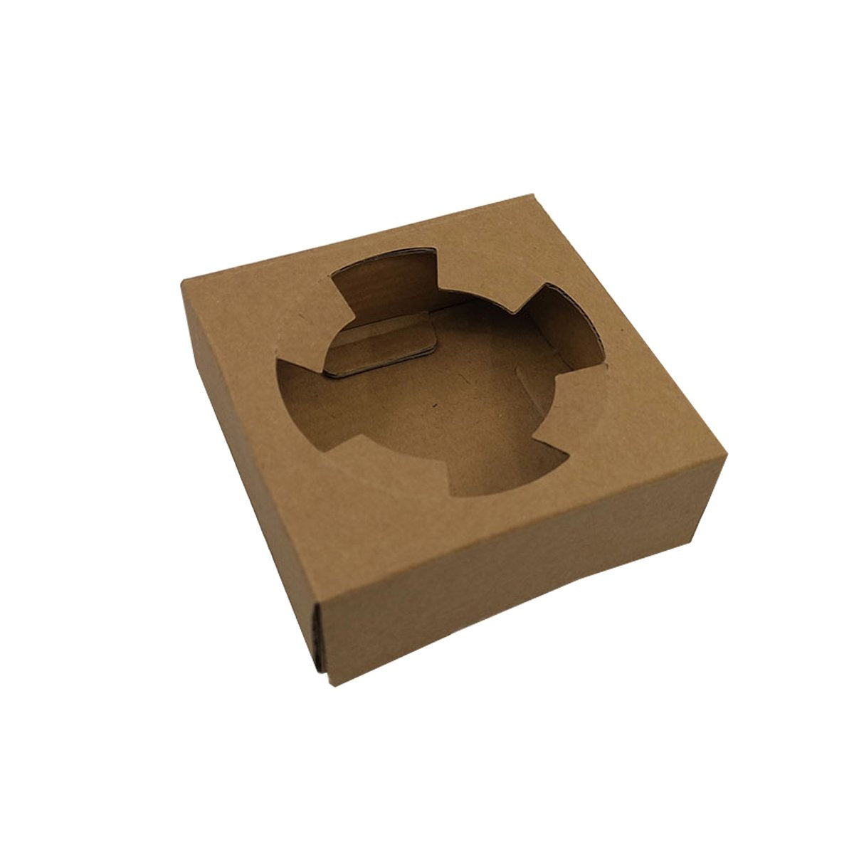 100pcs Corrugated Coffee Cup Holder with Thick Kraft Paper Base for Drinks