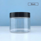 Durable PET Plastic Jars for Skincare Products Clear Plastic Jars with Black Caps 10pcs