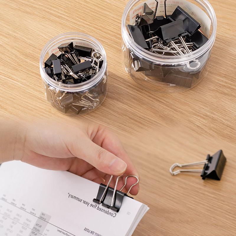 20PCS Black Bulldog Clips Paper Clamps