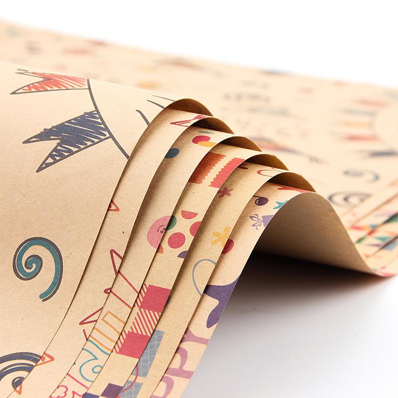 Kraft Paper Valentine's Day Birthday Gift Wrapping Paper