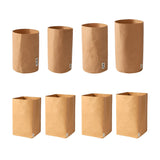 3pcs Washable Kraft Paper Storage Bag for Kitchen Desktop Refrigerator Organizer