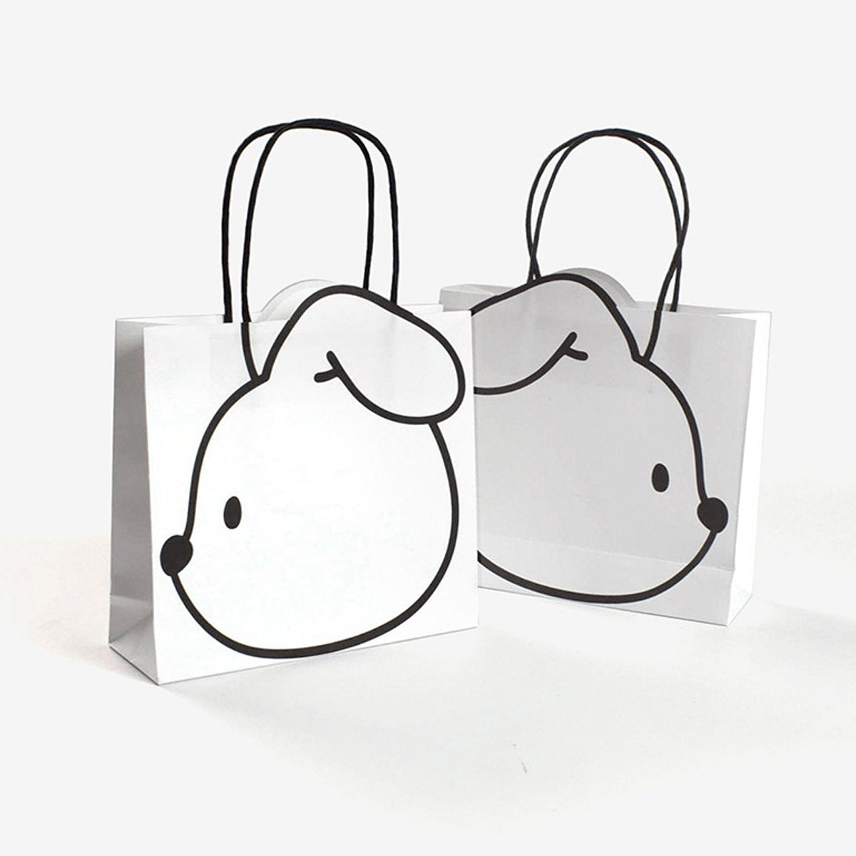 Durable Paper Rabbit Gift Bags with Handles for All Occasions 50pcs