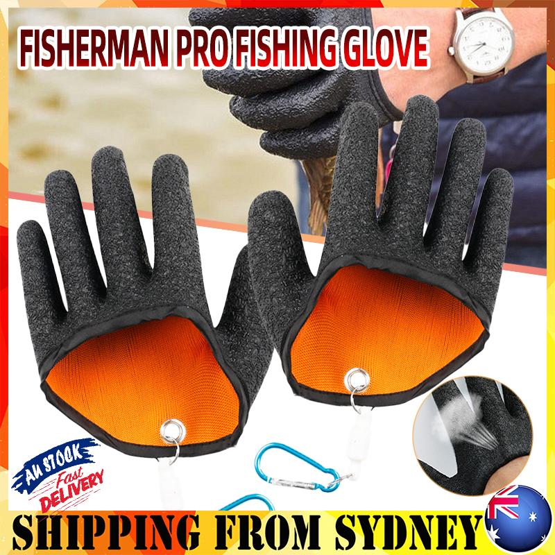 Fisherman Pro Fishing Glove With Magnet Release Catch Anti-slip Cut Resistant 1 Pair