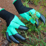 Outdoor Digging Planting Weeding Garden Gloves With Claws 1 Pair