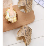 300PCS Newspaper Style Muffin Wrappers Cups Cake Box Liners Cafe Theme Party