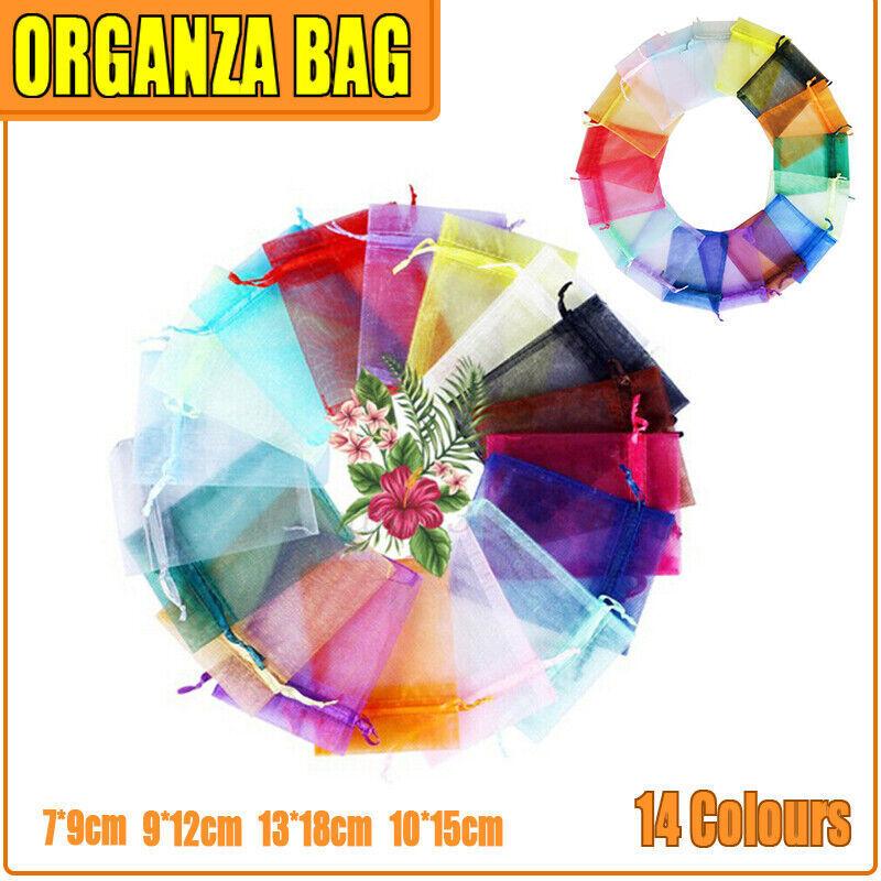 Organza Bags Drawstring Multi-Colour and Sizes 10-50 Pack