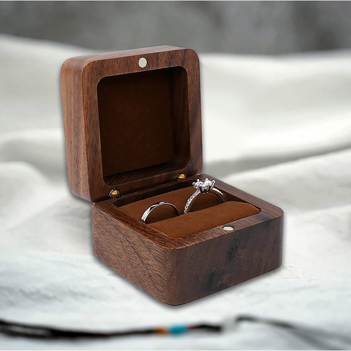 Wooden Ring Jewelry Box 1Pack