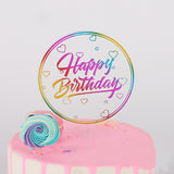 Cake Cardboard Topper Acrylic Party Decoration 1PC