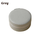 PU Leather Round Jewelry Boxes with Soft Flocking Interior for Travel Jewelry Boxes 1pc