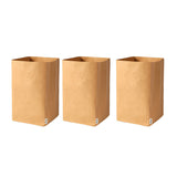 3pcs Washable Kraft Paper Storage Bag for Kitchen Desktop Refrigerator Organizer