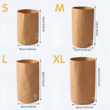 3pcs Washable Kraft Paper Storage Bag for Kitchen Desktop Refrigerator Organizer