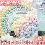 10/100PCS Macaron Large Latex Balloons