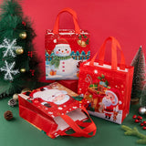 25pcs Christmas Non Woven Shopping Tote Bags Printed Colour Party Gift Bags