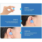 6PCS Soft Silicone Ear Plugs Comfortable Adjustable Sleep Anti Snore Moldable