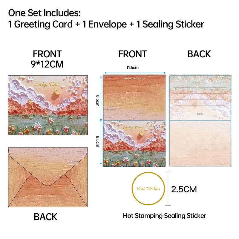 High-Quality Card Stock Post Card with Mini Envelope Set 30pcs