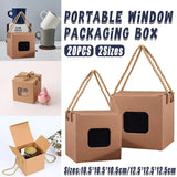 20PCS Kraft Paper Gift Boxes Party Packaging