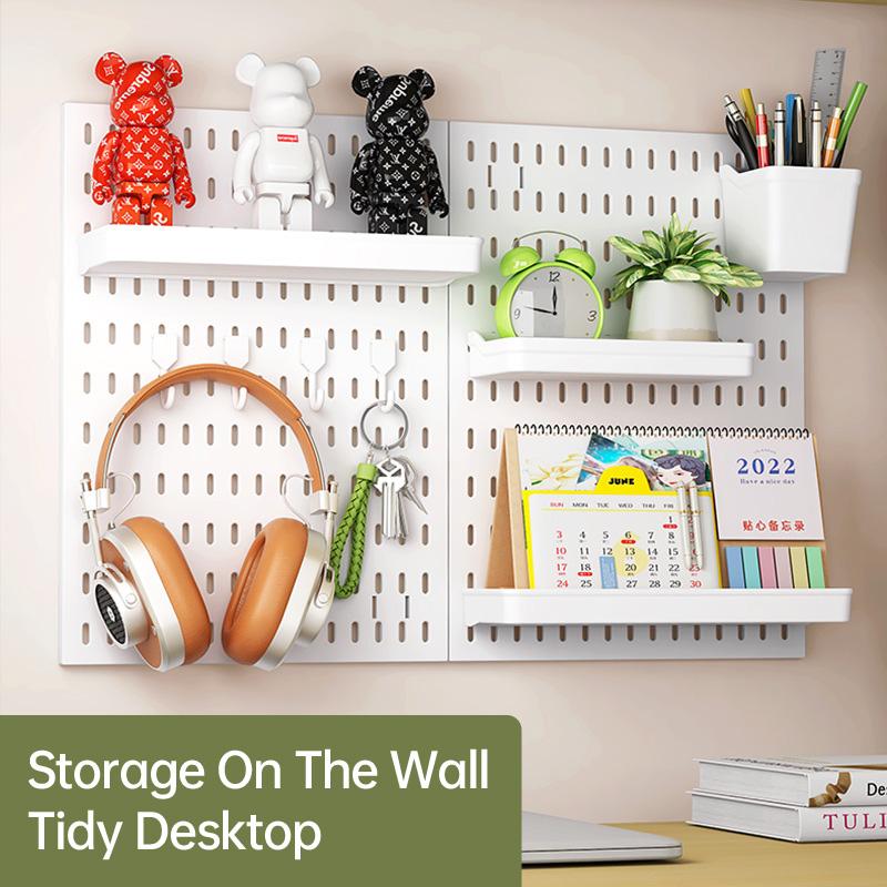Efficient Peg Board and Hooks Storage Solution