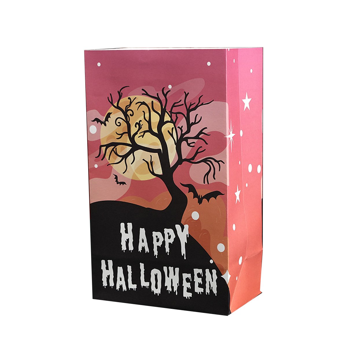 Halloween Creative Candy Treat Bags Kraft Paper Flat Pockets for Party Favors