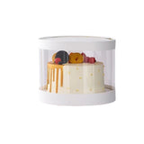 Clear Round Cake Box PET Plastic Elegant Cupcake Packaging 10PCS