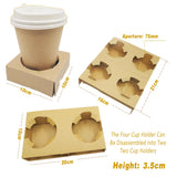 Corrugated Coffee Cup Holders 100PCS