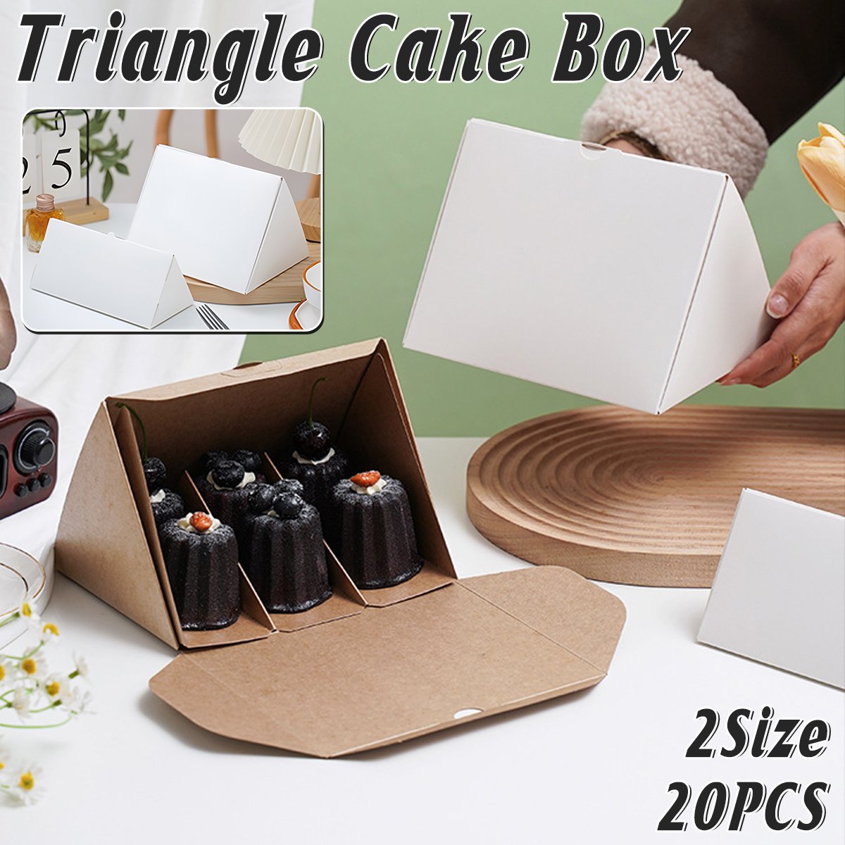 20PCS Cake Box Sandwich Food Packaging