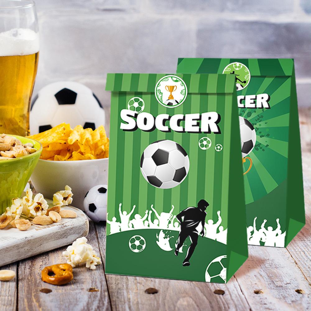 Customizable Football Theme Kraft Paper Bag Set