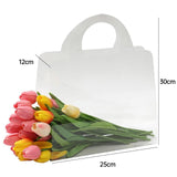 Transparent Flower Handbags PET Durable Floral Display 10pcs