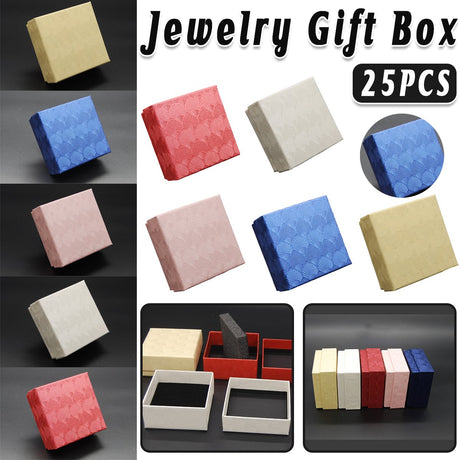 Enhance the presentation of your jewelry with this Set of 25 Elegant Jewellery Gift Boxes.