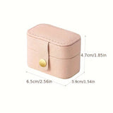 High-Quality Synthetic Leather Mini Jewelry Boxes for Travel Jewelry Boxes 5pcs