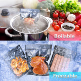 100pcs Black Transparent Vacuum Bags Air Compression Sealed Fresh Food Packaging