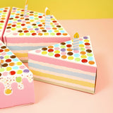 Add a touch of sweetness to your next celebration with these adorable triangular cake-shaped candy boxes.