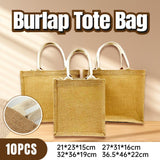 Unprinted Linen Handbag Good Product Companion Gift Linen Hemp Jute Shopping Bag