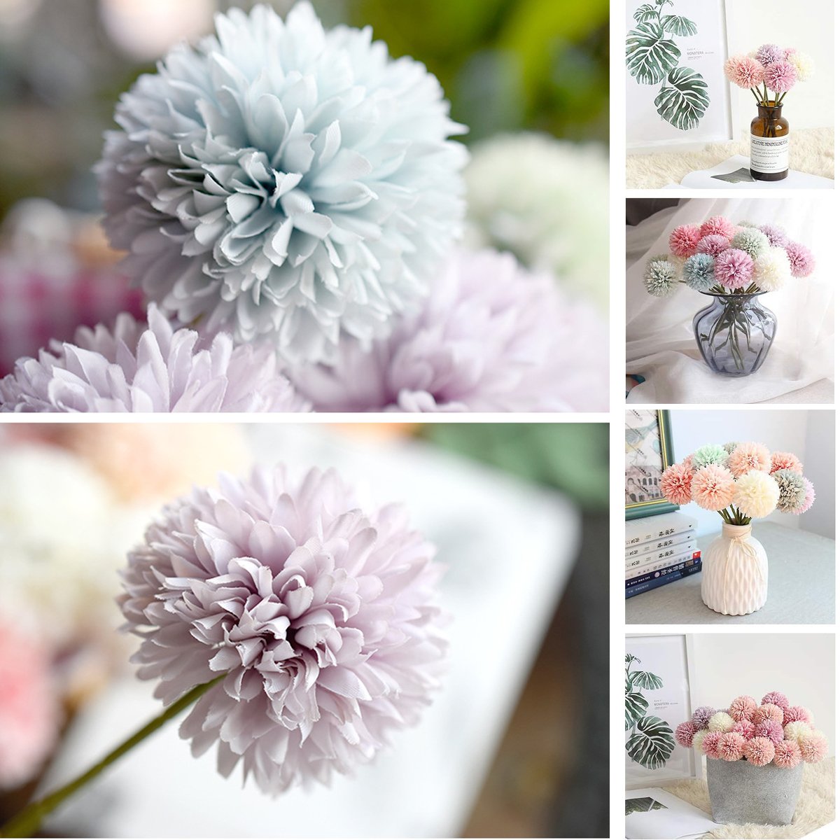 10PCS Artificial Dandelion Flowers Plastic Floral