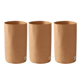 3pcs Washable Kraft Paper Storage Bag for Kitchen Desktop Refrigerator Organizer