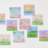 800 Sheets Colorful Oil Painting Sticky Notes Memo Pads Self-Adhesive Notes