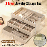 Organize and showcase your precious jewelry with this 3-layer Jewelry Storage Box.