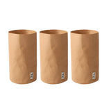 3pcs Washable Kraft Paper Storage Bag for Kitchen Desktop Refrigerator Organizer