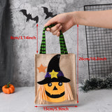 4pcs Halloween Gift Tote Bags Reusable Decorative Trick or Treat Candy Bags